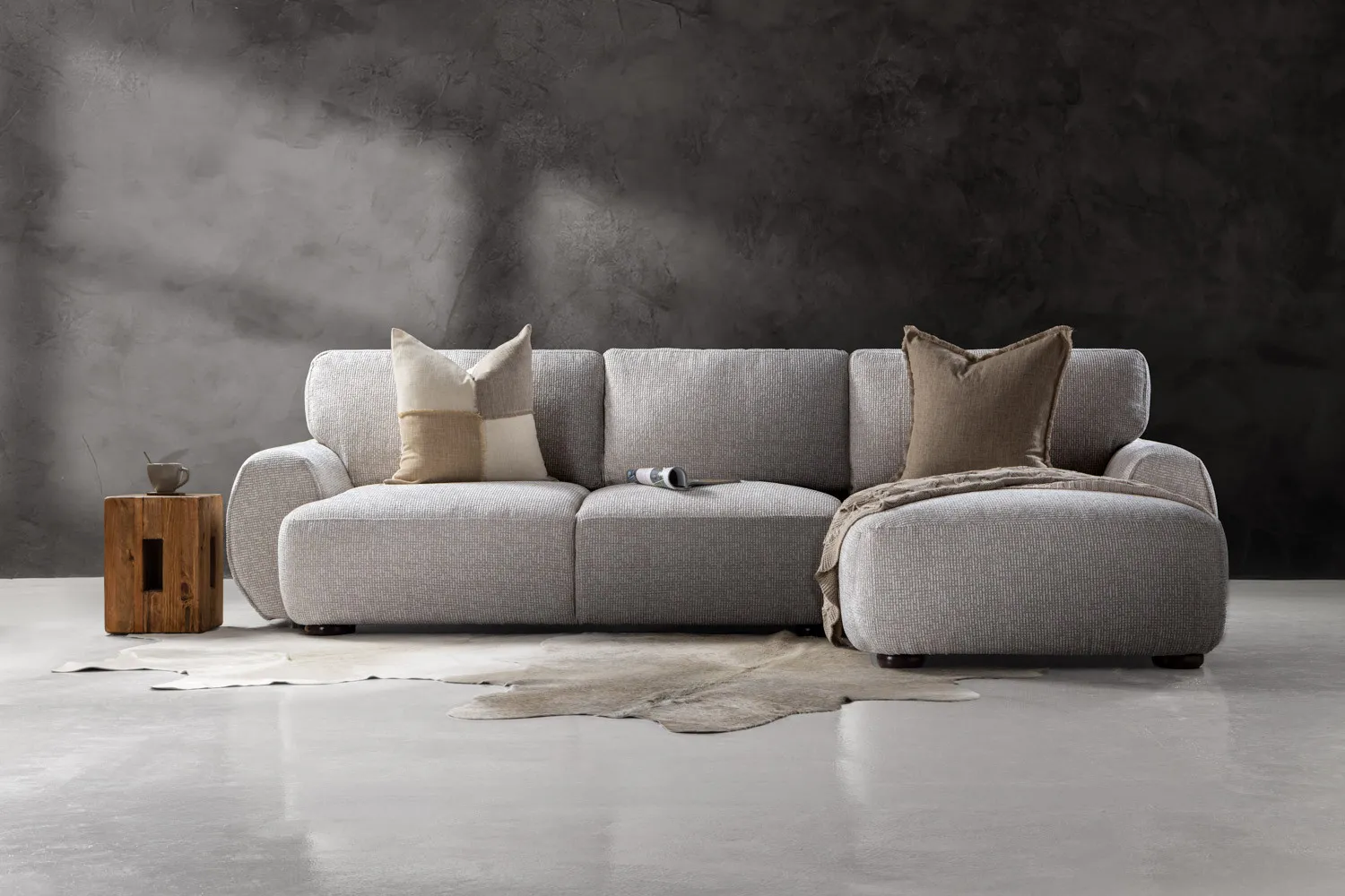 Arden L - Shape Couch - Lunar Grey