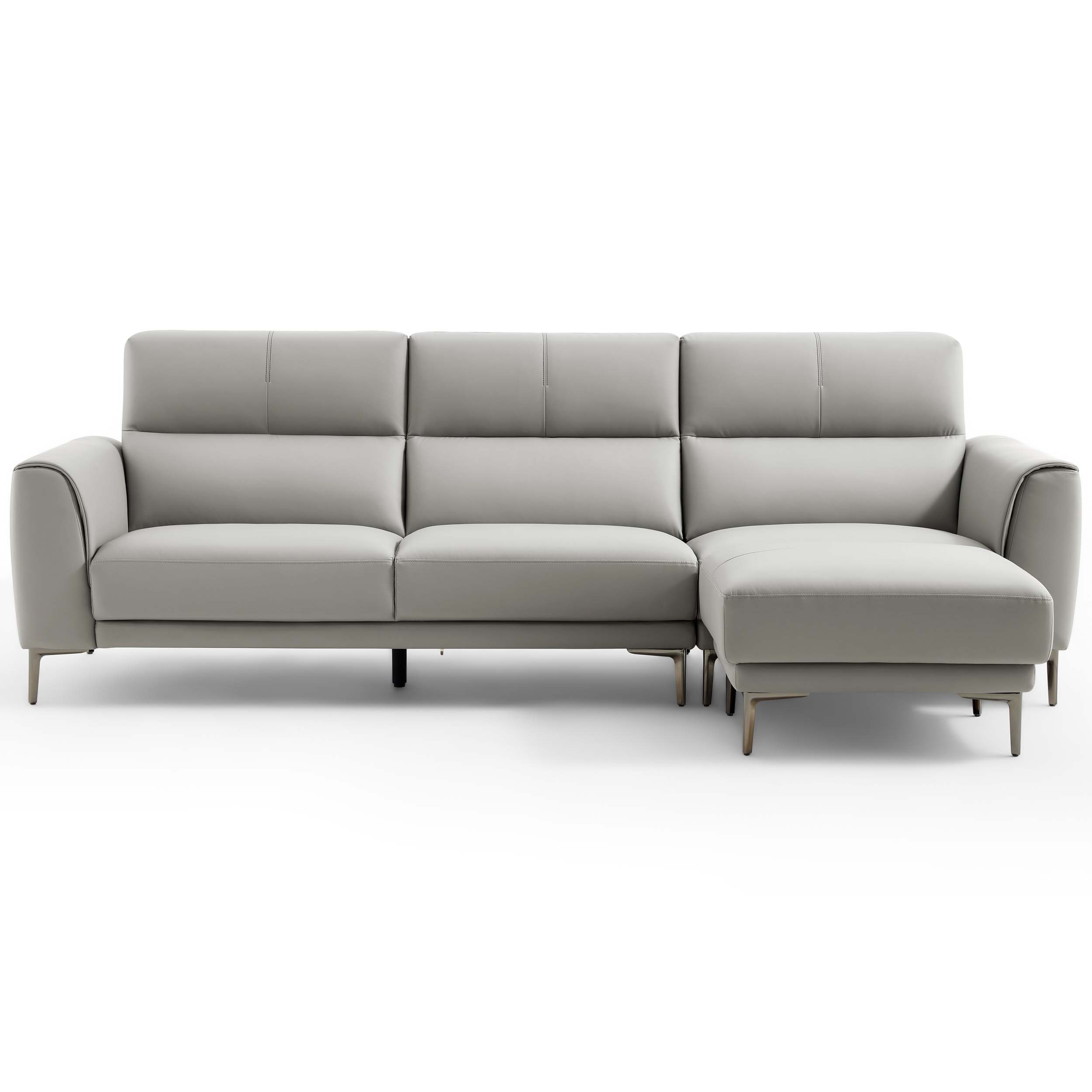 Brago Premium 4-Seater Leather Sofa with Ottoman