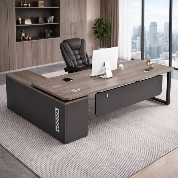 Executive Office Desk Set Modern Design Spacious Functional
