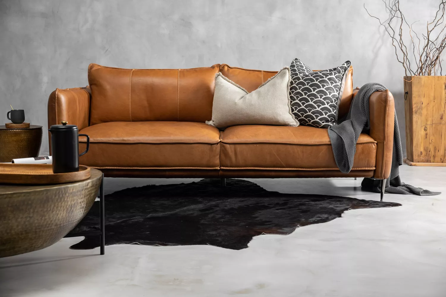 Ottavia 3-Seater Couch - Wood Drift