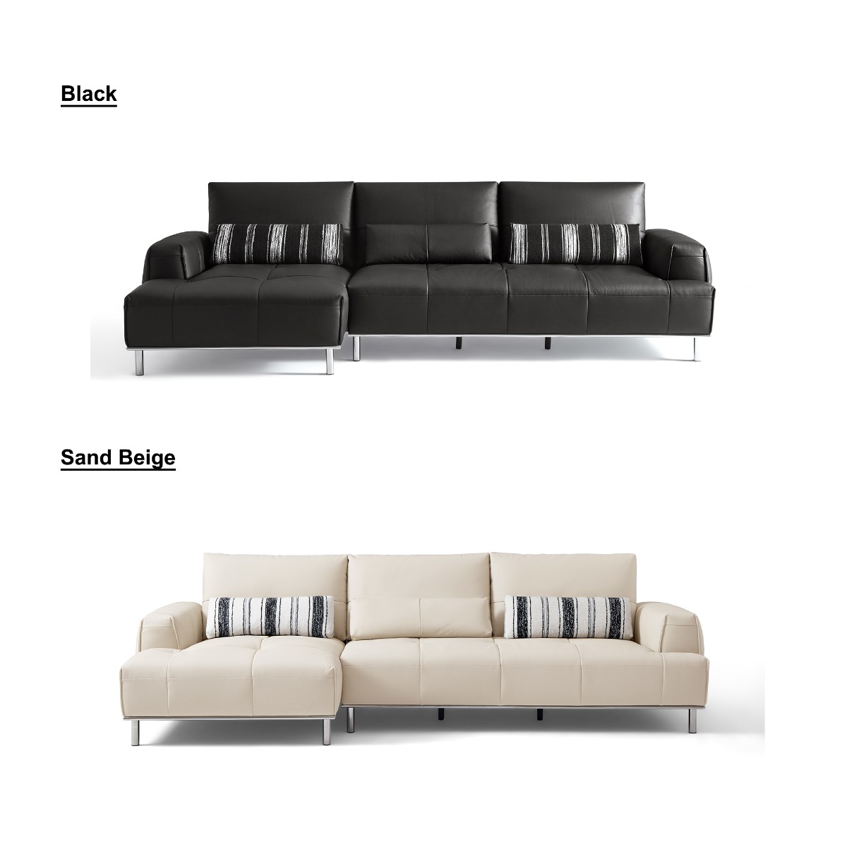 Rigmor L-Shape Leather Sofa